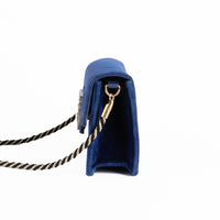 GUCCI - Sac à main Broadway Crystal velours bleu - Hand bag