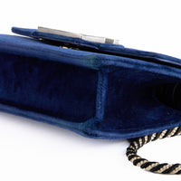 GUCCI - Sac à main Broadway Crystal velours bleu - Hand bag