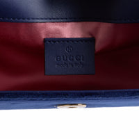 GUCCI - Sac à main Broadway Crystal velours bleu - Hand bag