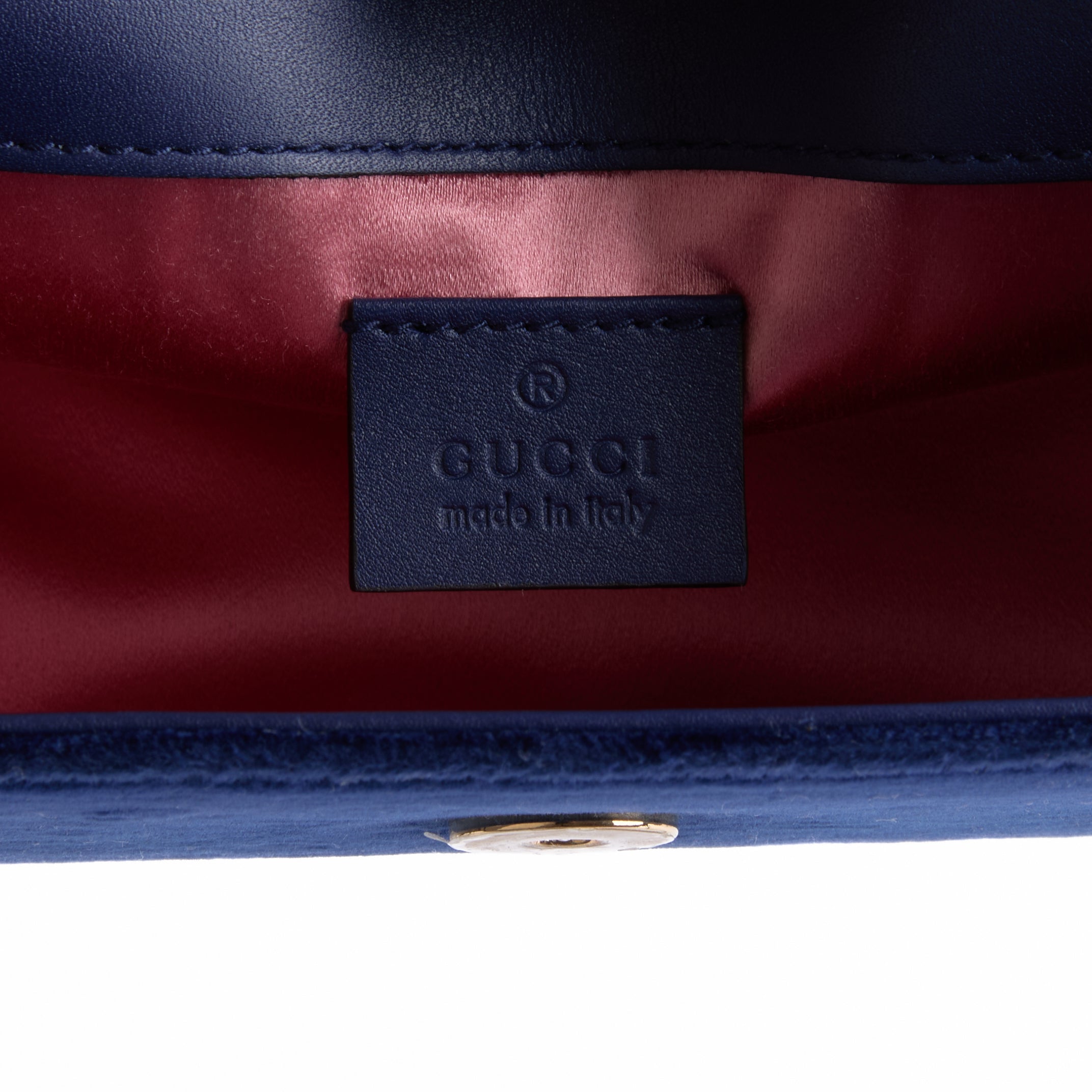 GUCCI - Sac à main Broadway Crystal velours bleu - Hand bag