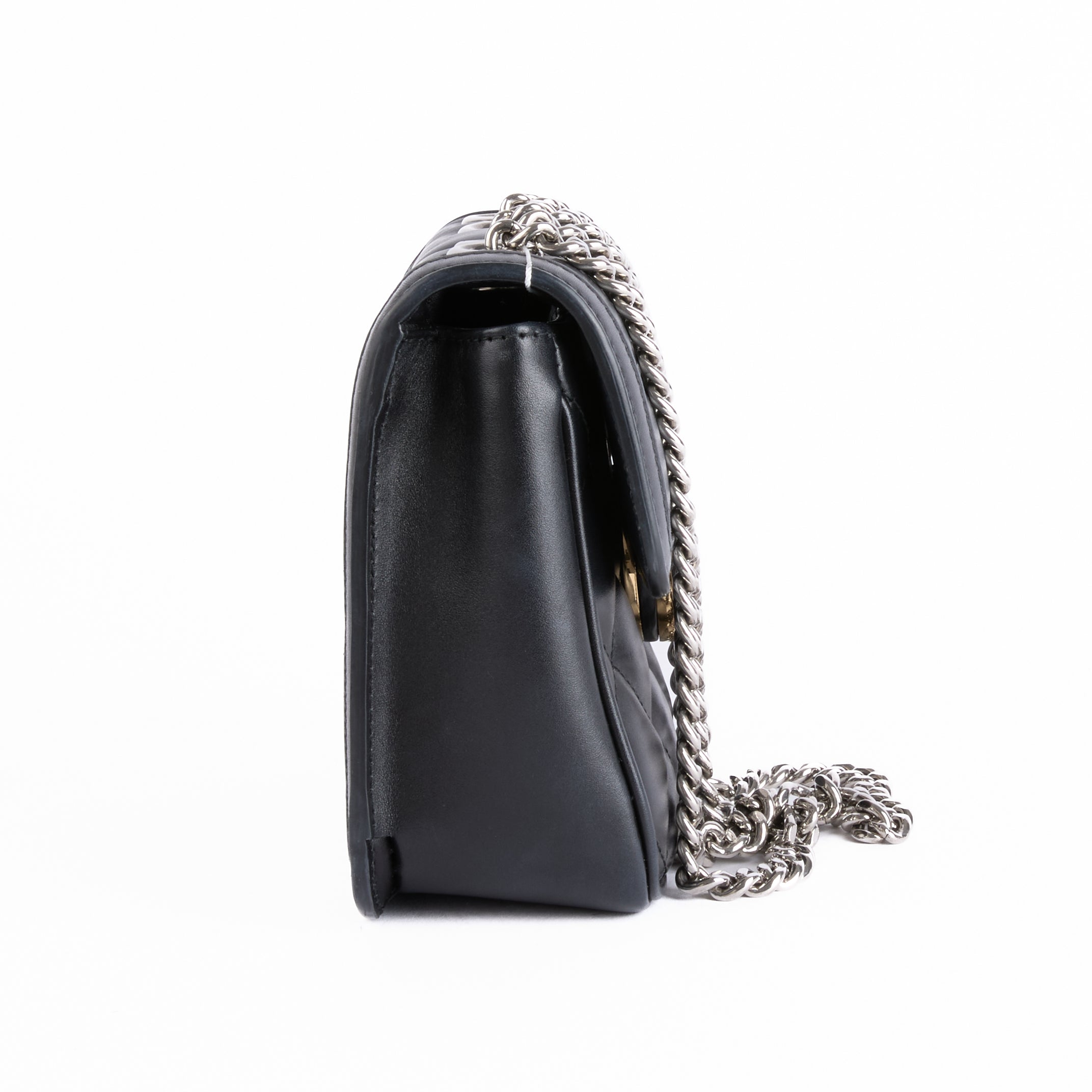 GUCCI - Sac bandoulière Mini Deco cuir noir - Hand bag