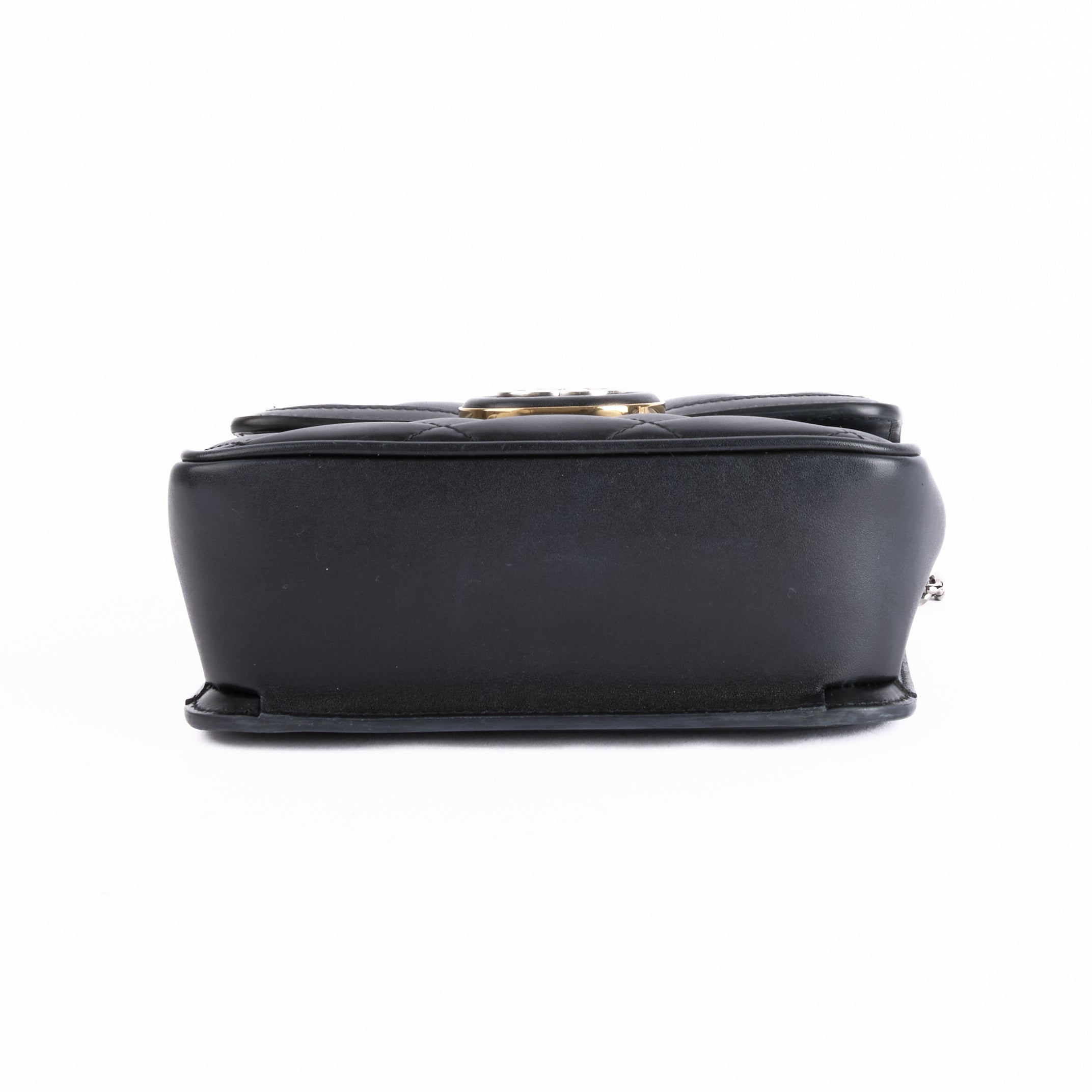GUCCI - Sac bandoulière Mini Deco cuir noir - Hand bag