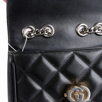 GUCCI - Sac bandoulière Mini Deco cuir noir - Hand bag