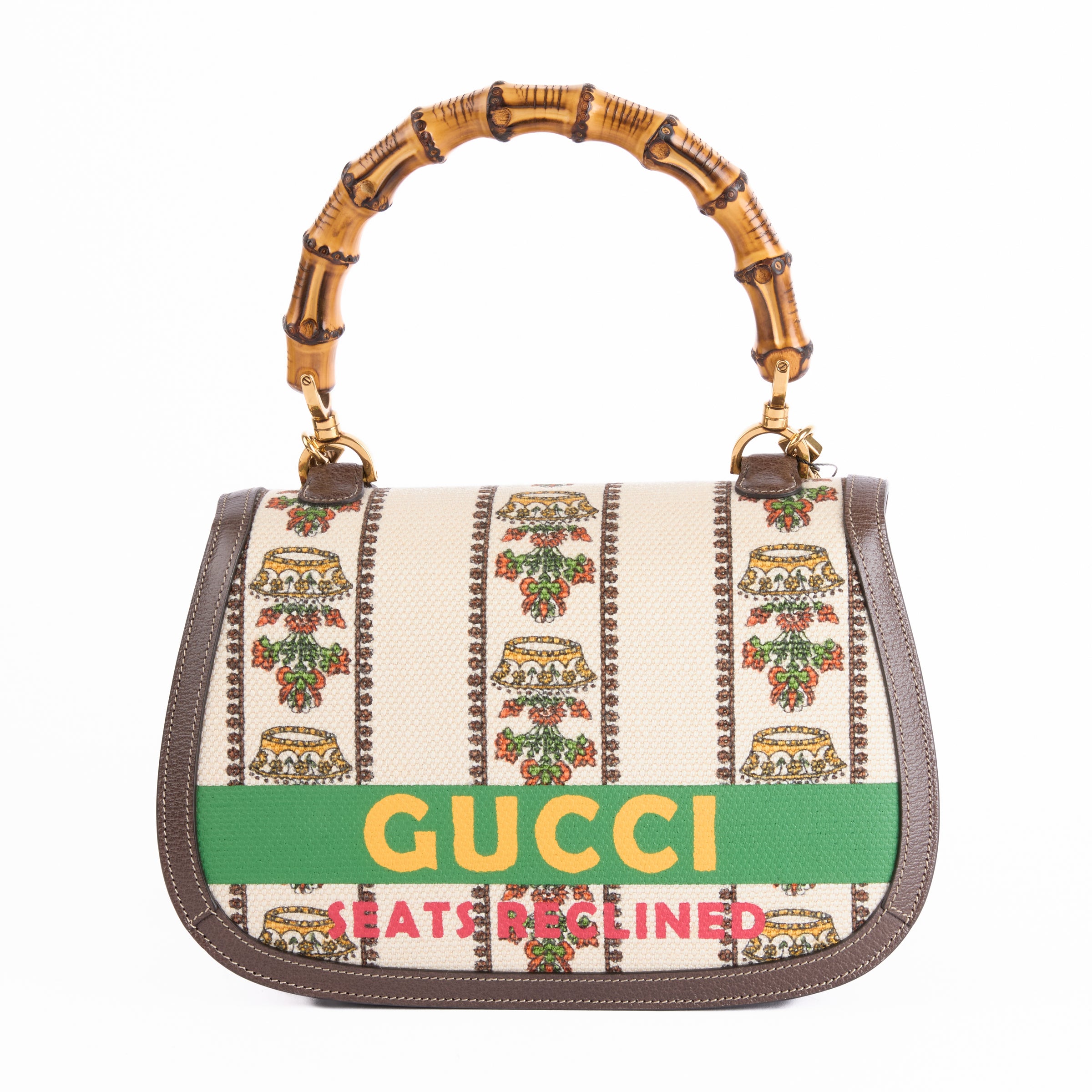 GUCCI - Sac à main Bamboo Music toile - Hand bag