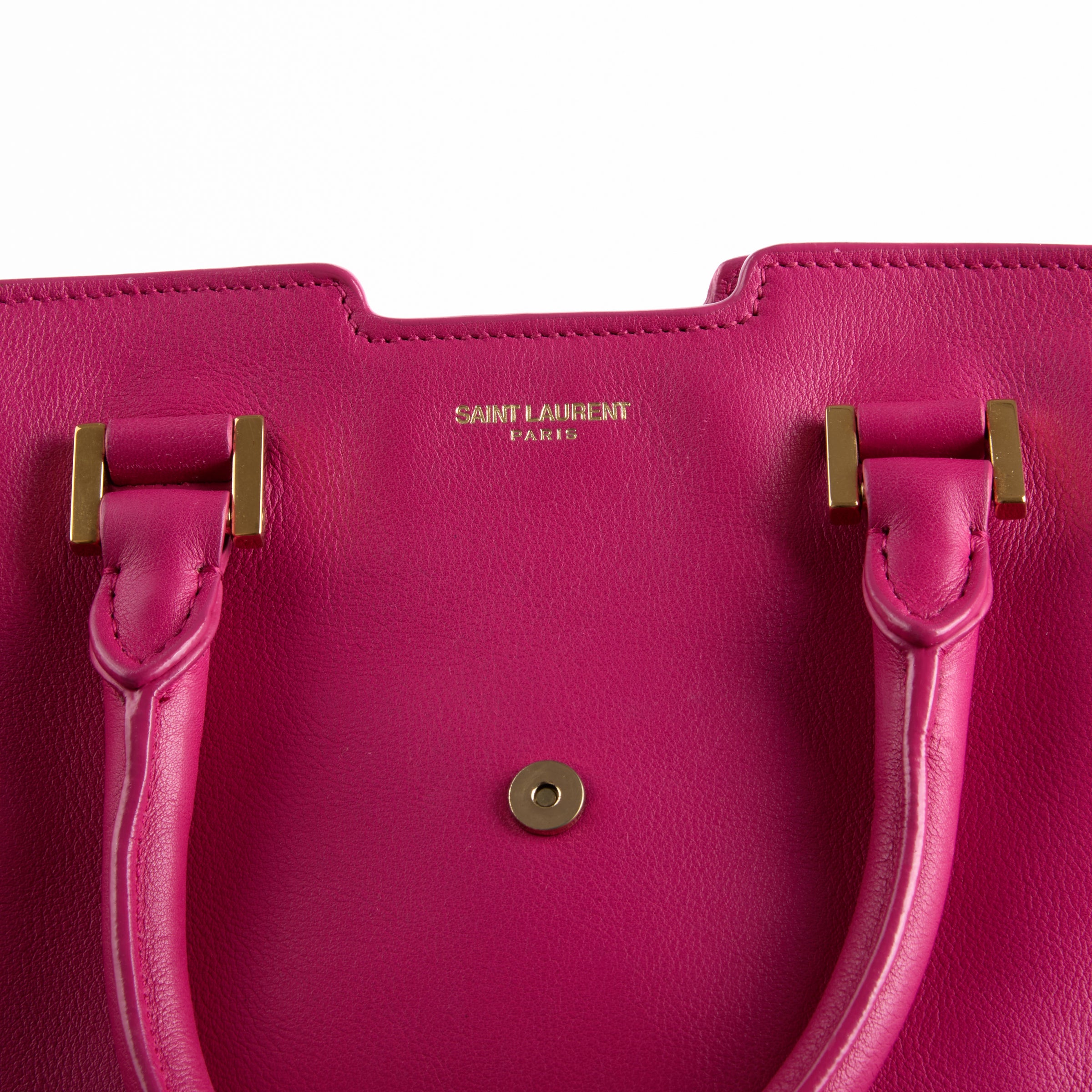 SAINT LAURENT - Sac à main Chyc Medium cuir rose - Hand bag