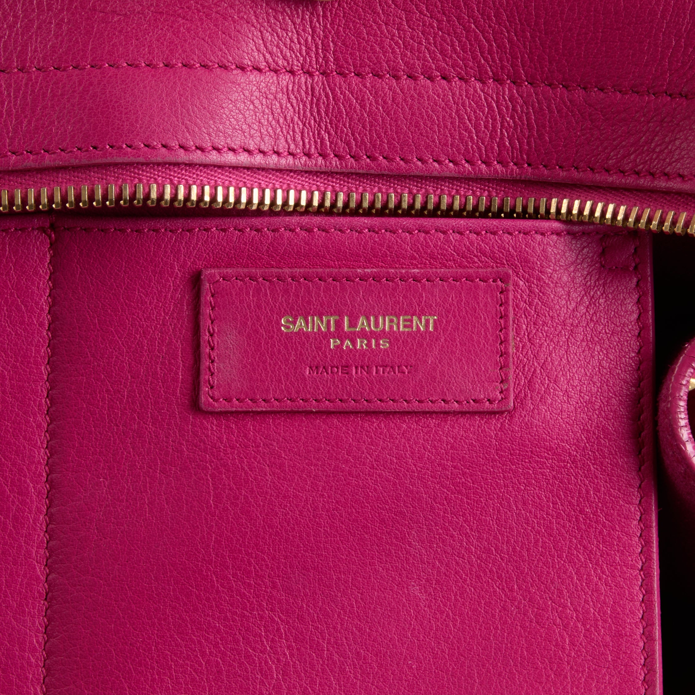 SAINT LAURENT - Sac à main Chyc Medium cuir rose - Hand bag