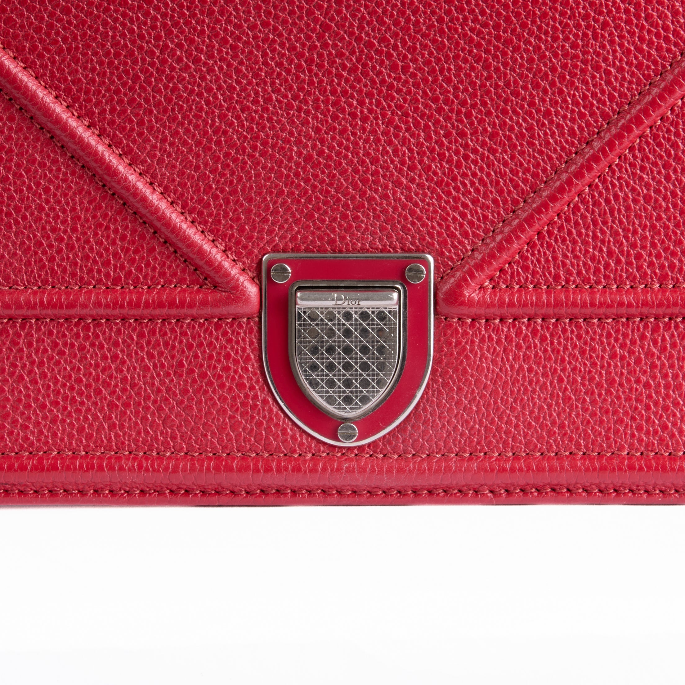 DIOR - Sac à main Diorama Small cuir rouge - Hand bag