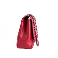 CHANEL - Sac à main Timeless Maxi Jumbo cuir caviar rouge - Hand bag