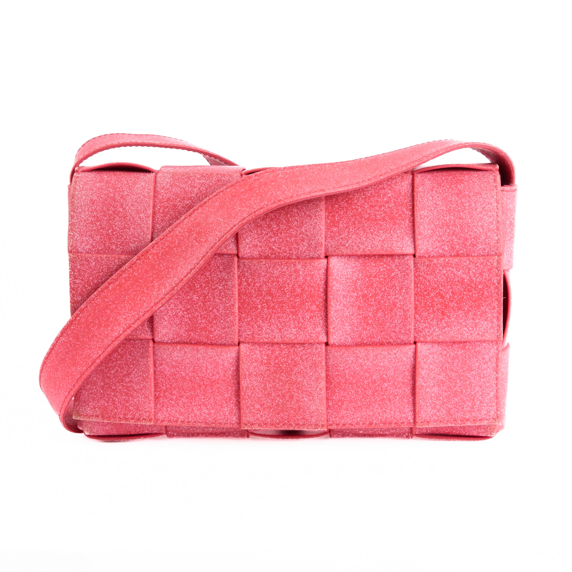 BOTTEGA VENETA - Pink rubber Intrecciato Cassette bag - Hand bag