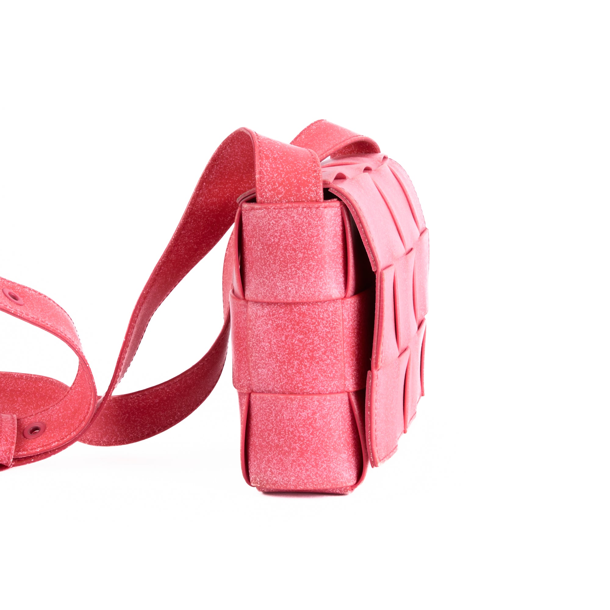 BOTTEGA VENETA - Pink rubber Intrecciato Cassette bag - Hand bag