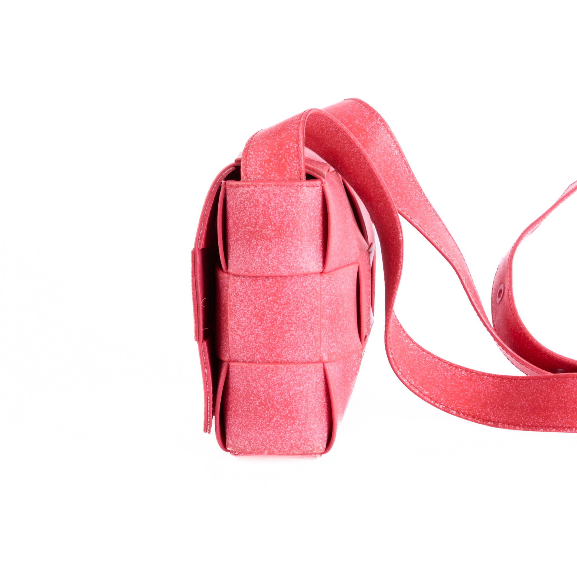BOTTEGA VENETA - Pink rubber Intrecciato Cassette bag - Hand bag