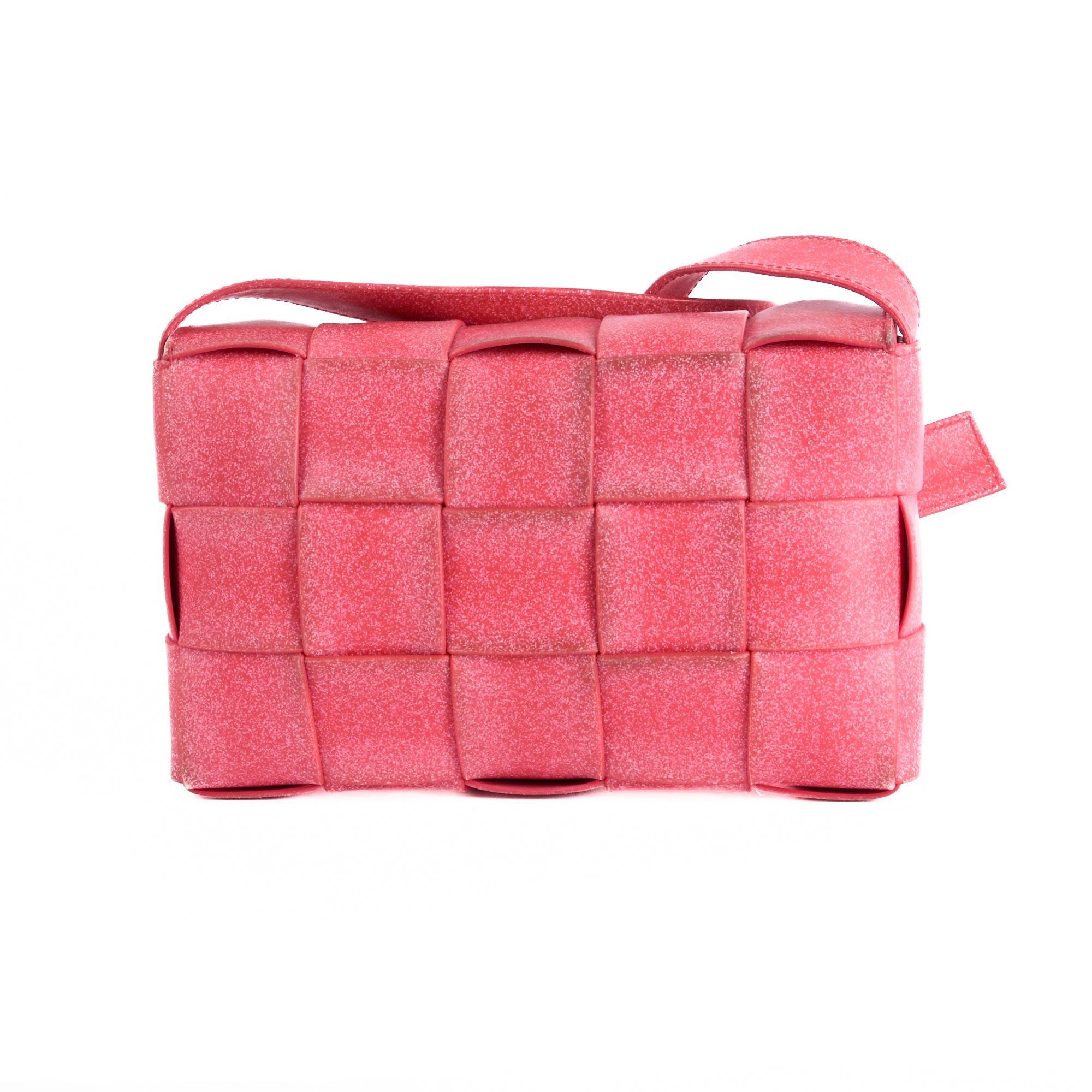 BOTTEGA VENETA - Pink rubber Intrecciato Cassette bag - Hand bag