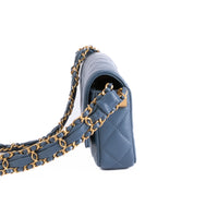 CHANEL - Sac bandoulière Wallet on chain Mini 19 cuir bleu - Hand bag