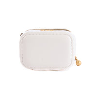 CHANEL - Sac bandoulière Mini Vanity logo CC cuir blanc - Hand bag