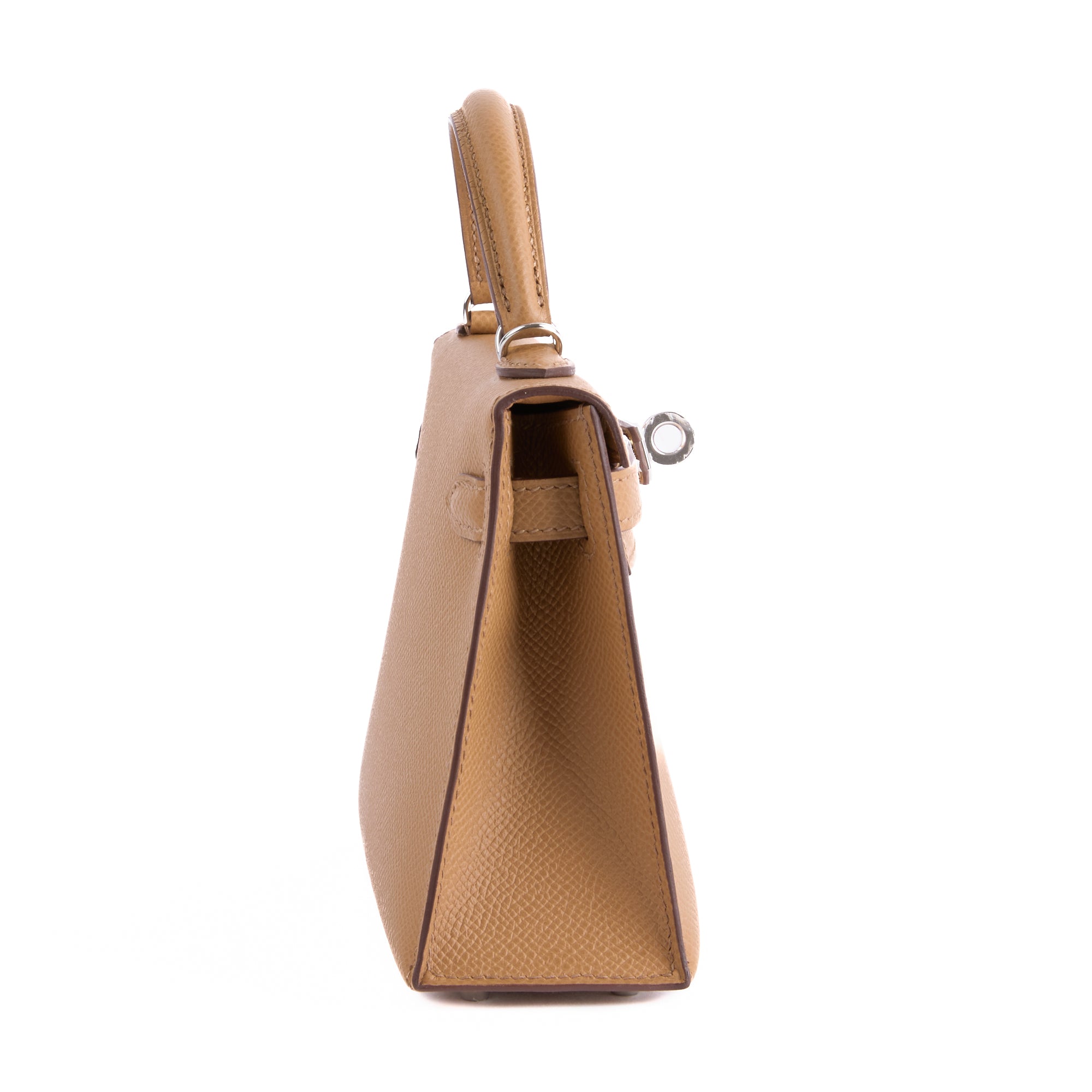 HERMES - Sac à main Mini Kelly cuir Epsom Biscuit - Hand Bag