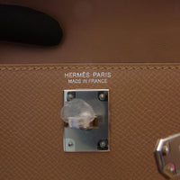 HERMES - Sac à main Mini Kelly cuir Epsom Biscuit - Hand Bag