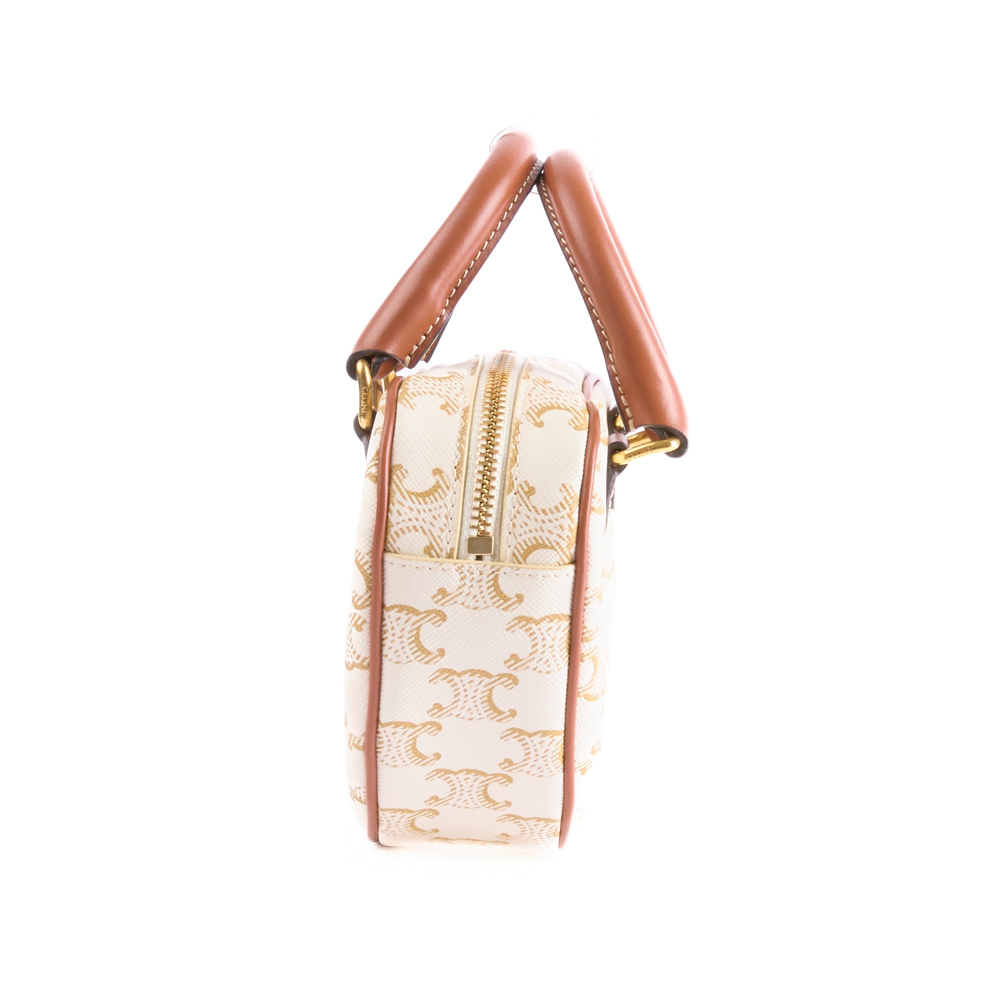 CELINE - Sac bandoulière Coeur toile Triomphe blanc - Hand bag