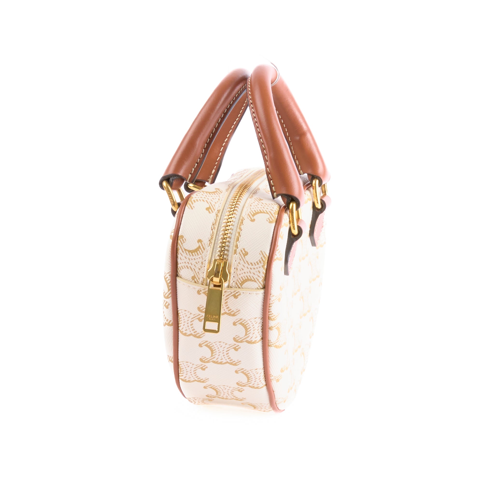 CELINE - Sac bandoulière Coeur toile Triomphe blanc - Hand bag