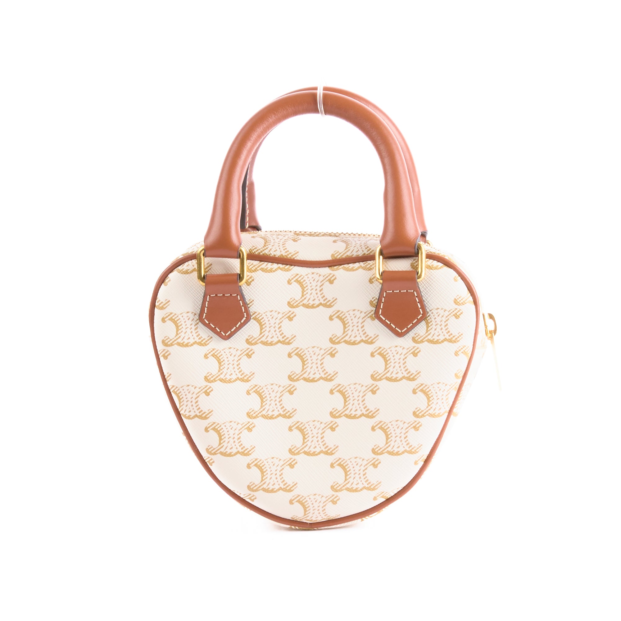 CELINE - Sac bandoulière Coeur toile Triomphe blanc - Hand bag