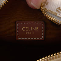 CELINE - Sac bandoulière Coeur toile Triomphe blanc - Hand bag