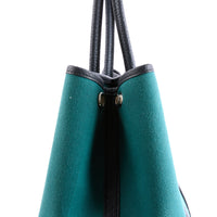 HERMES - Garden Party 30 handbag in blue chevron canvas - Handbag 