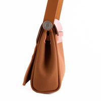 HERMES - Mini Herbag Zip 20 shoulder bag in Fauve military canvas - Handbag 