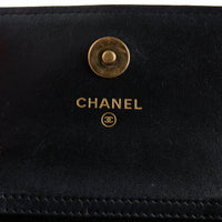 CHANEL - Sac bandoulière Mini Logo CC velours noir - Hand bag