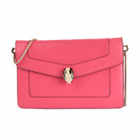 BULGARI - Serpenti PM pink leather shoulder bag - Handbag