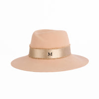 MAISON MICHEL - Chapeau Kate Laine beige Taille S - Hat