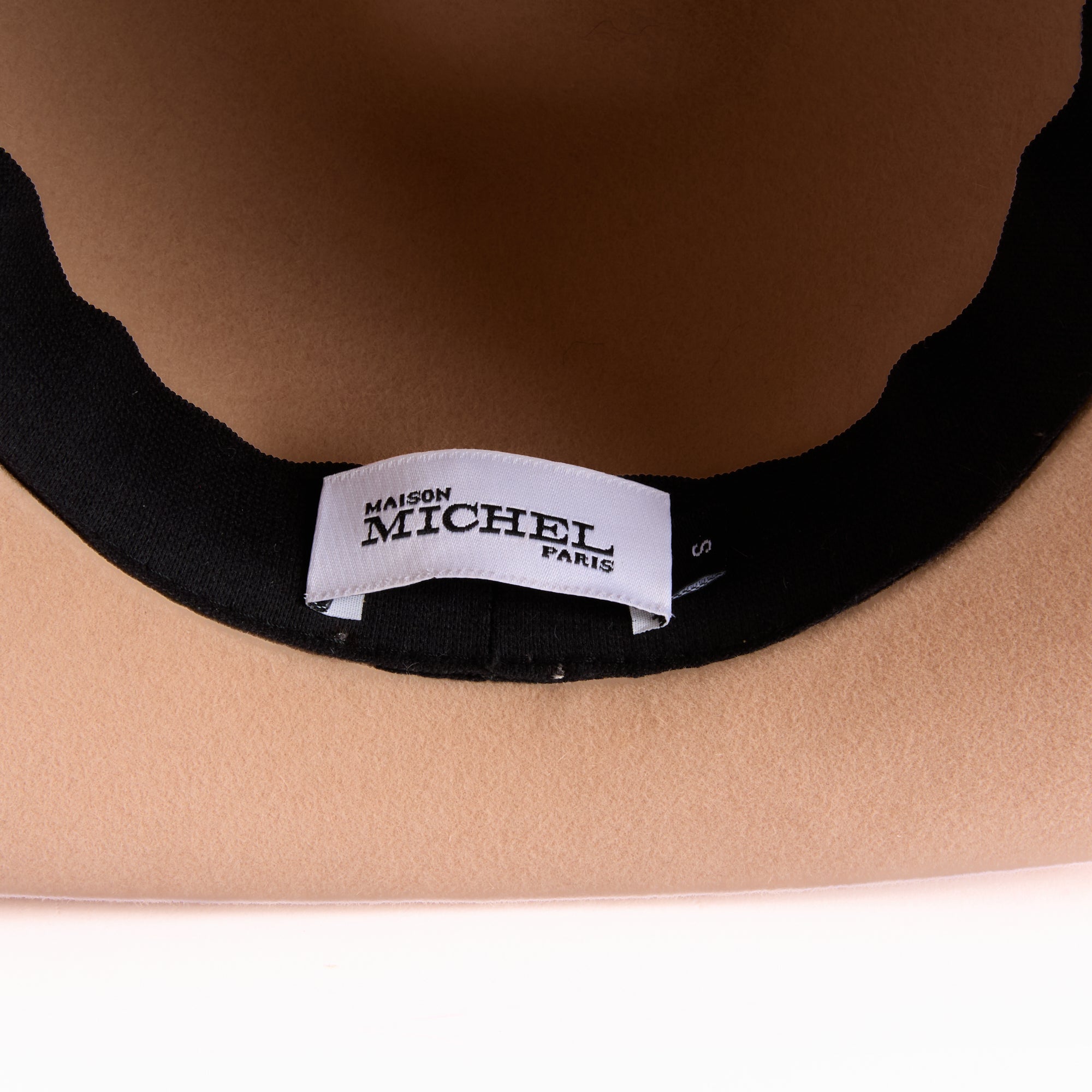 MAISON MICHEL - Chapeau Kate Laine beige Taille S - Hat