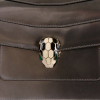 BULGARI - Sac bandoulière Serpenti Forever cuir argenté - Hand Shoulder Bag