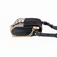 CHLOE - Mini Faye Clutch Shoulder Bag in Black Suede Leather - Handbag