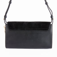 CHLOE - Mini Faye Clutch Shoulder Bag in Black Suede Leather - Handbag