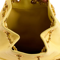 CHANEL - Sac à dos Timeless cuir matelassé jaune - Hand bag