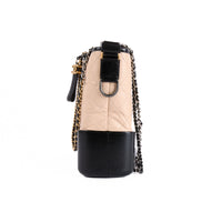 CHANEL - Sac bandoulière Gabrielle Large cuir beige noir - Hand bag