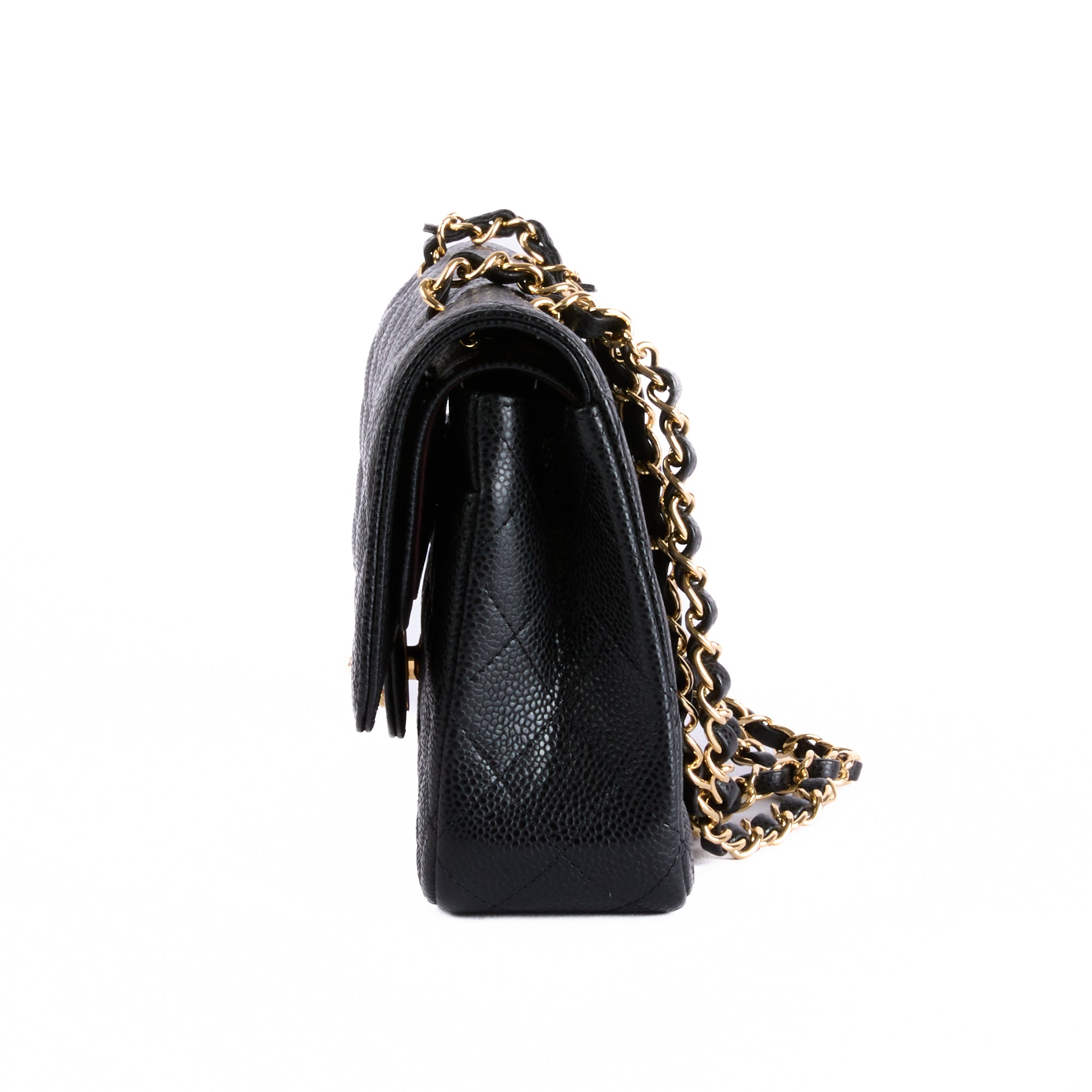CHANEL - Sac bandoulière Timeless Medium Classique cuir caviar noir - Hand bag