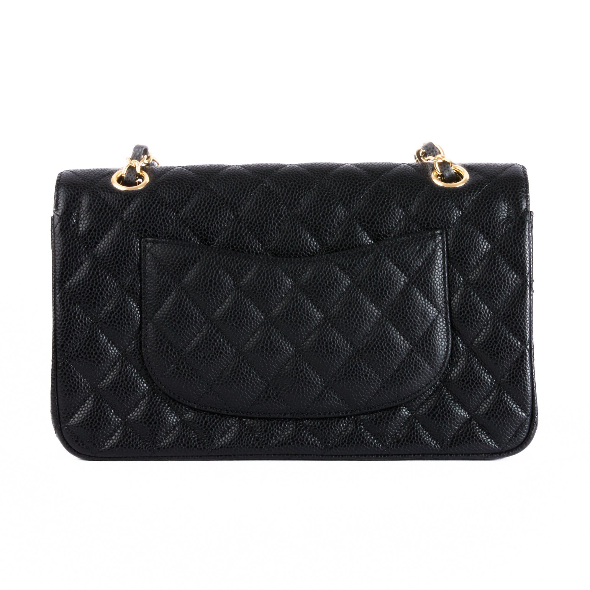 CHANEL - Sac bandoulière Timeless Medium classique cuir caviar noir - Hand bag