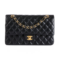 CHANEL - Sac bandoulière Timeless Medium classique cuir noir - Hand bag