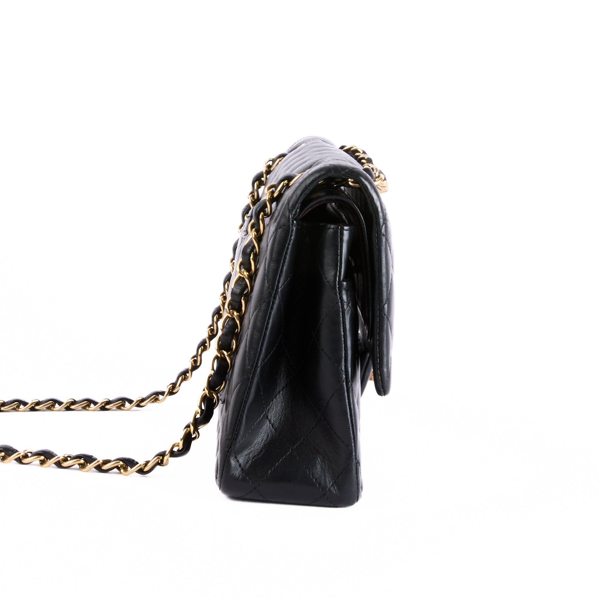 CHANEL - Sac bandoulière Timeless Medium classique cuir noir - Hand bag