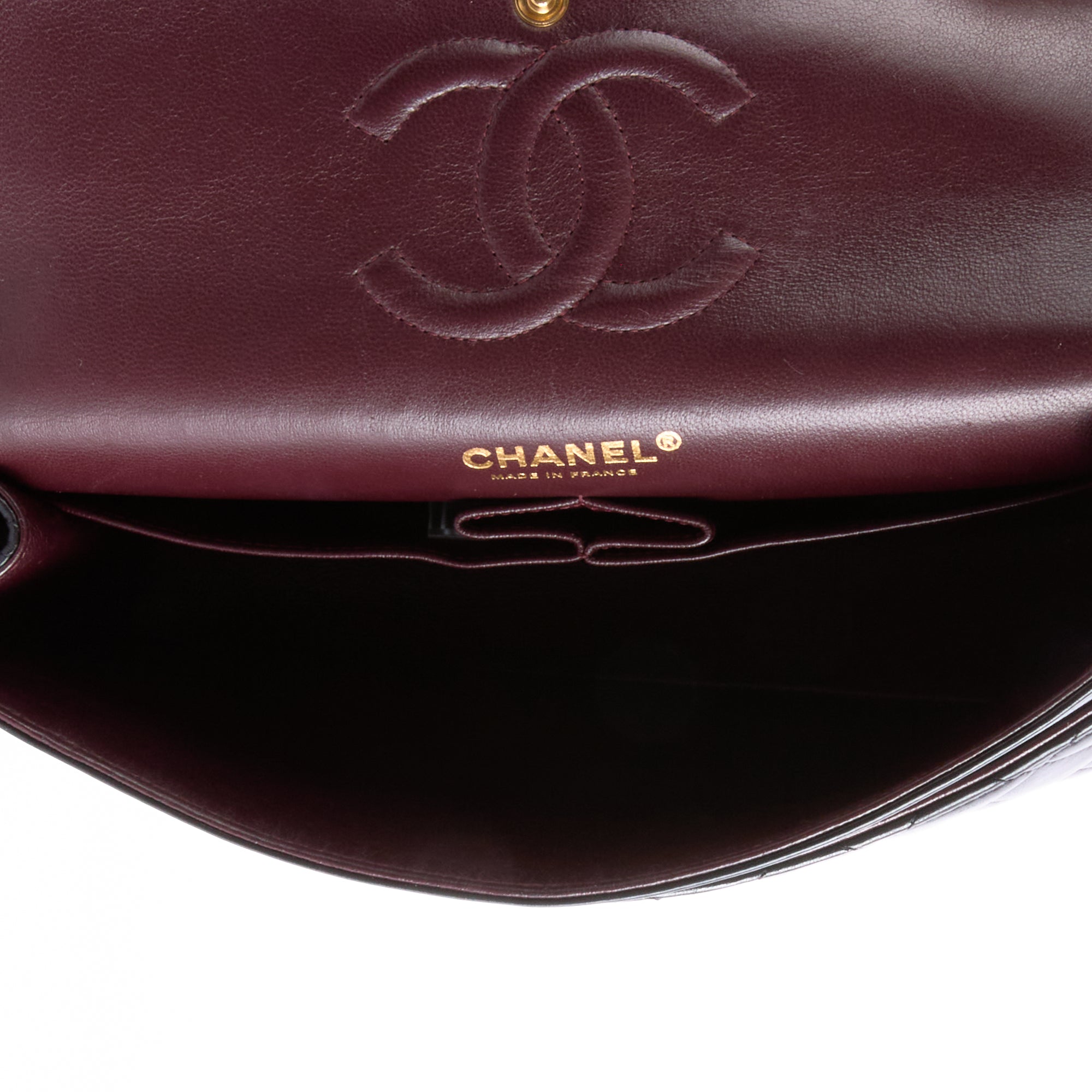 CHANEL - Sac bandoulière Timeless Medium classique cuir noir - Hand bag