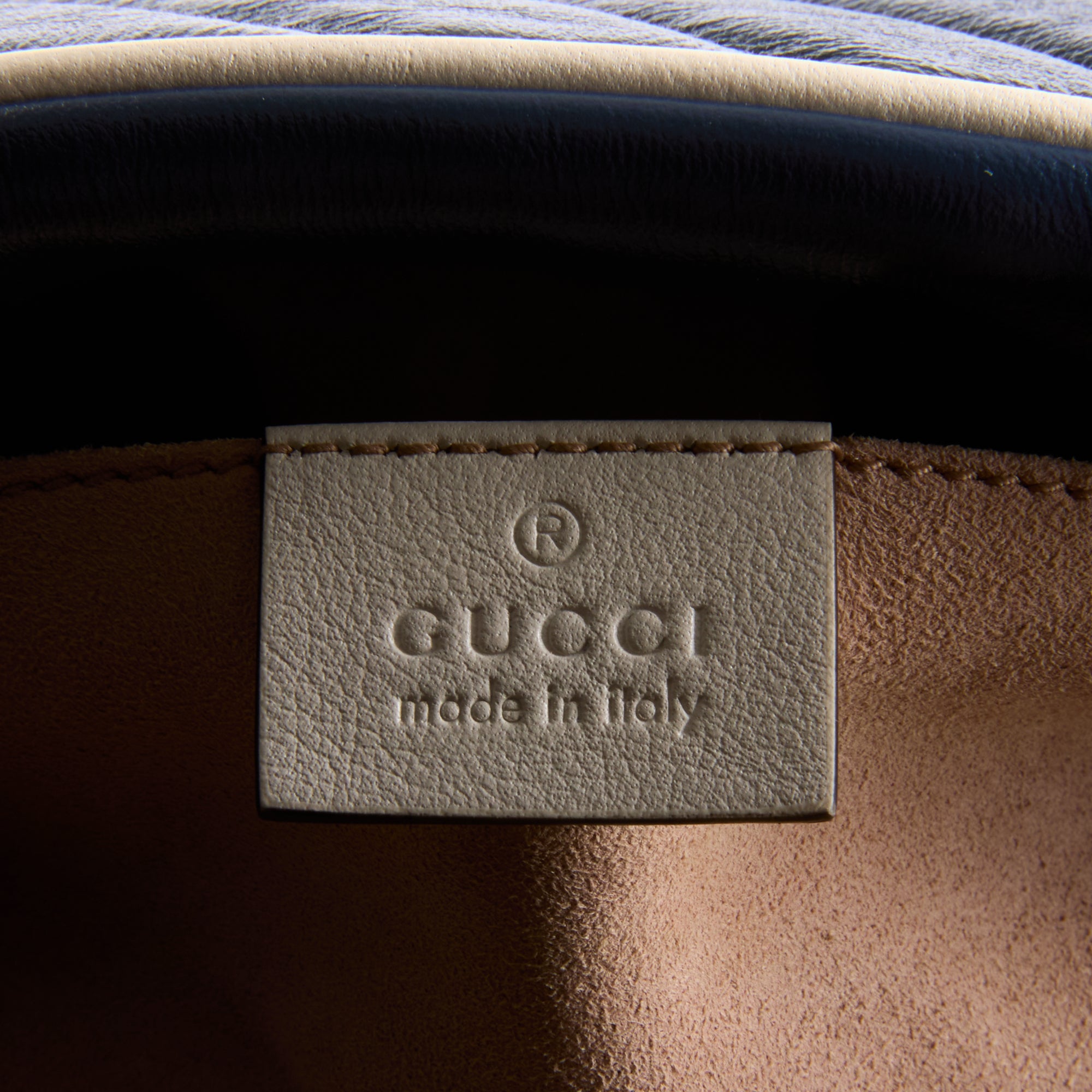 GUCCI - Sac à main Caméra GG Marmont cuir bleu - Hand bag