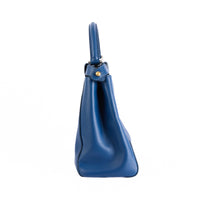 FENDI - Sac à main Peekaboo Medium cuir bleu marine - Hand bag