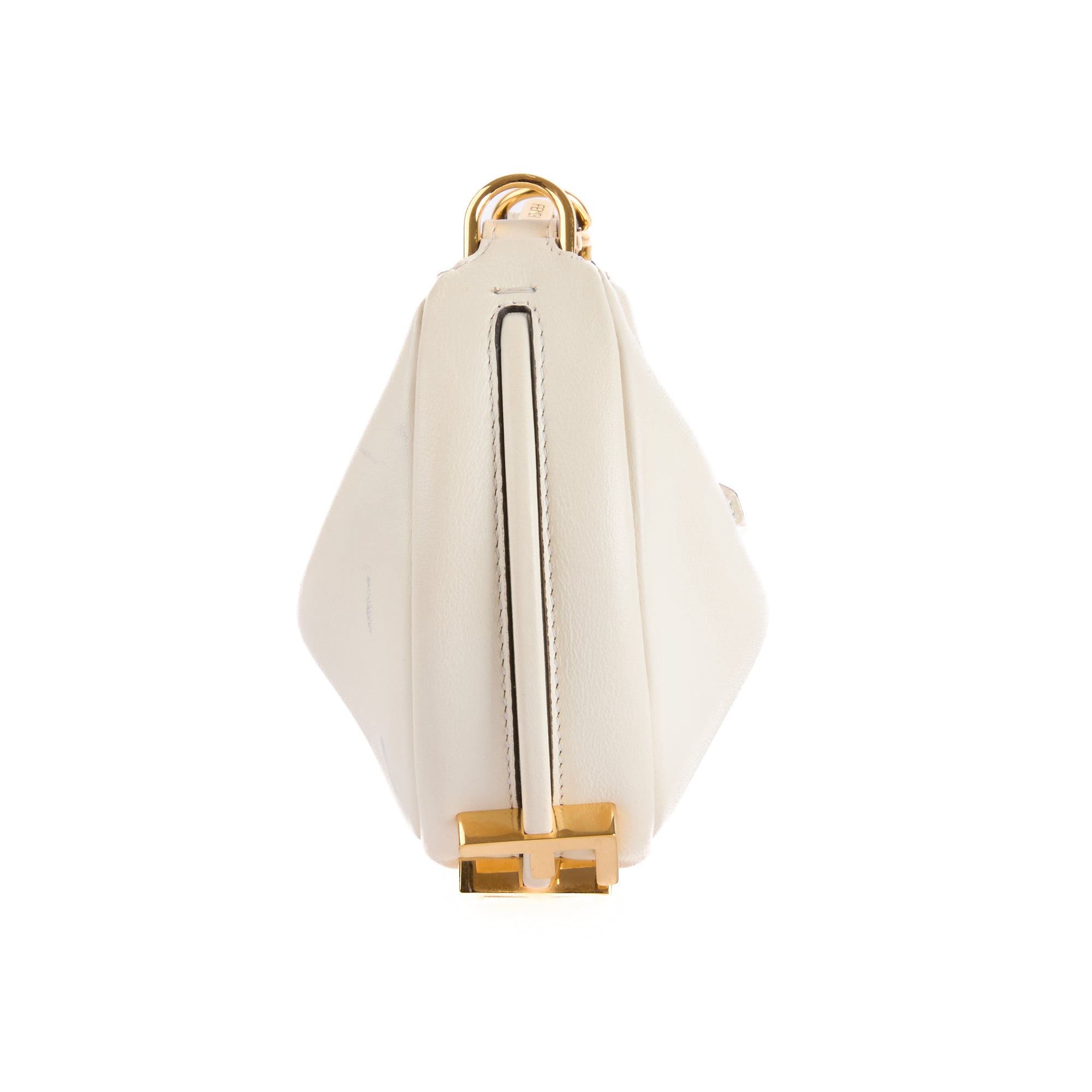 FENDI - Sac à main Bijoux de sac Fendigraphy Nano cuir blanc - Hand bag