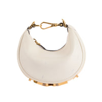 FENDI - Sac à main Bijoux de sac Fendigraphy Nano cuir blanc - Hand bag