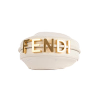 FENDI - Sac à main Bijoux de sac Fendigraphy Nano cuir blanc - Hand bag