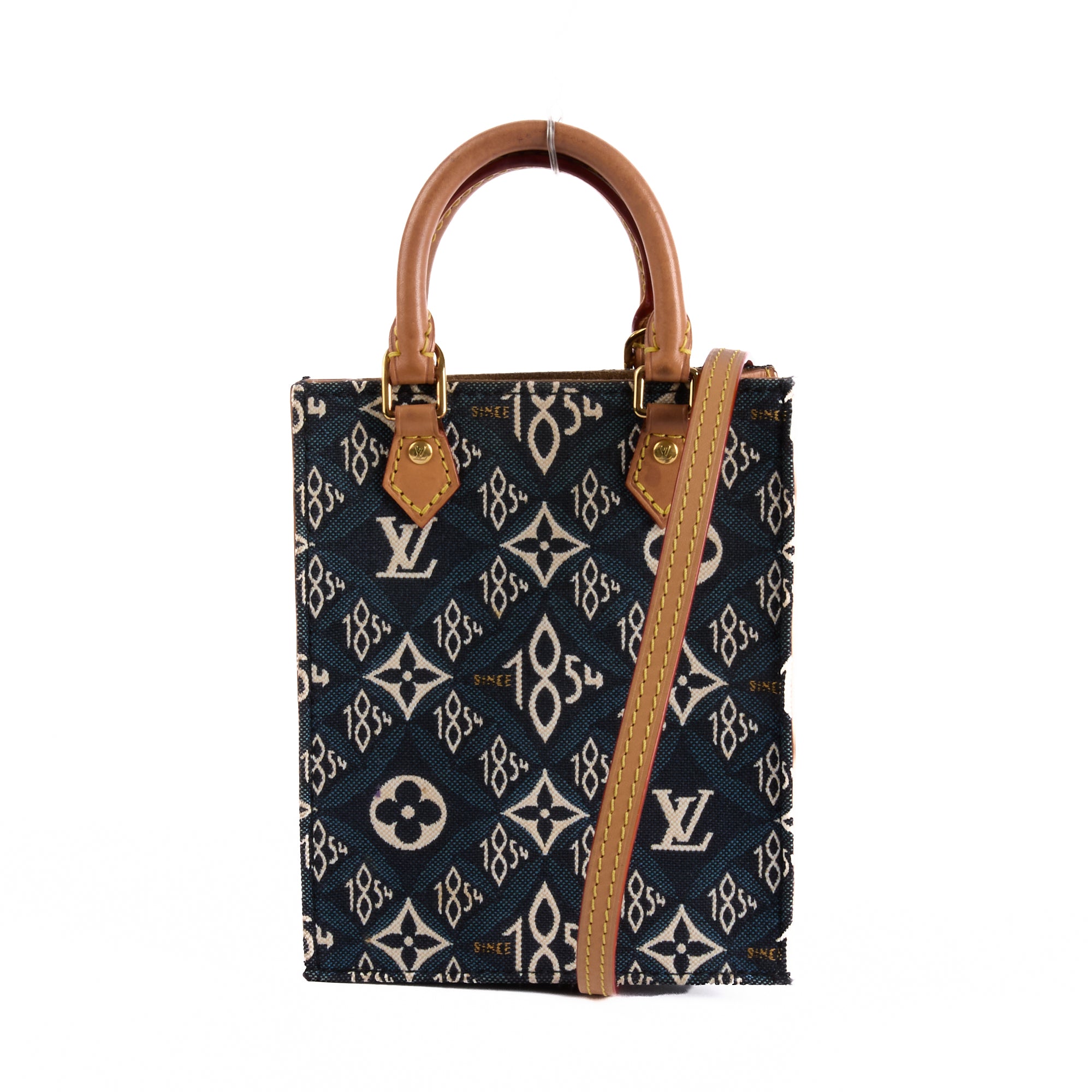 LOUIS VUITTON - Petit Plat Monogram Jacquard Canvas Shoulder Bag 1854 - Handbag 