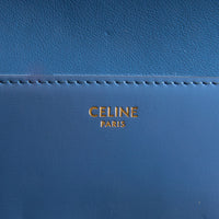 CELINE - Sac à main Claude Triomphe cuir bleu - Hand bag