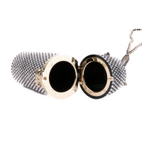 CHANEL - Sac bandoulière étui rouge à lèvres Strass Logo CC - Lipstick Bag