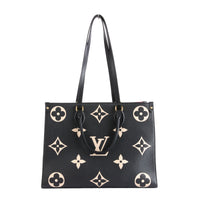 LOUIS VUITTON - Sac à main Onthego MM cuir Monogram Empreinte noir - Hand bag