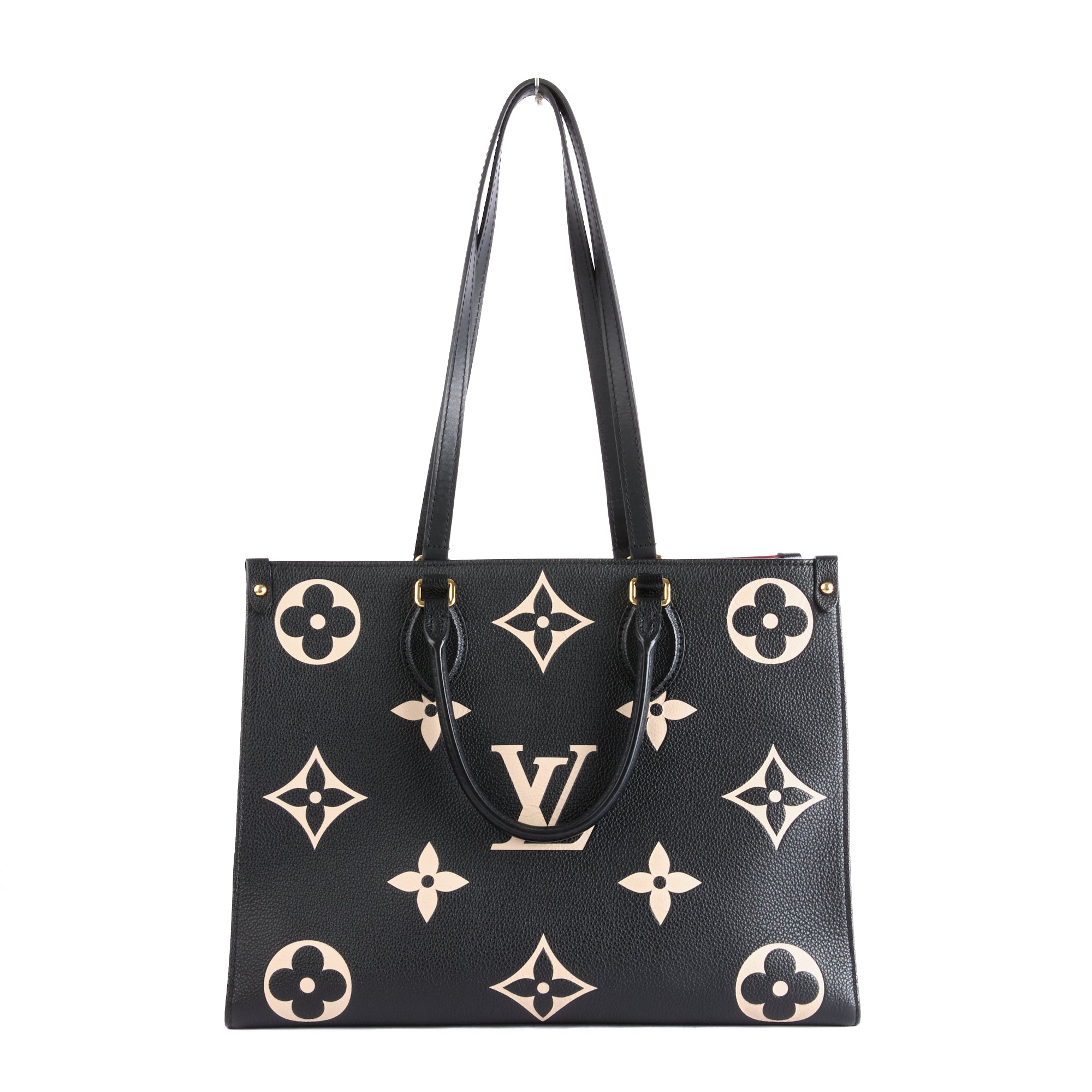 LOUIS VUITTON - Sac à main Onthego MM cuir Monogram Empreinte noir - Hand bag